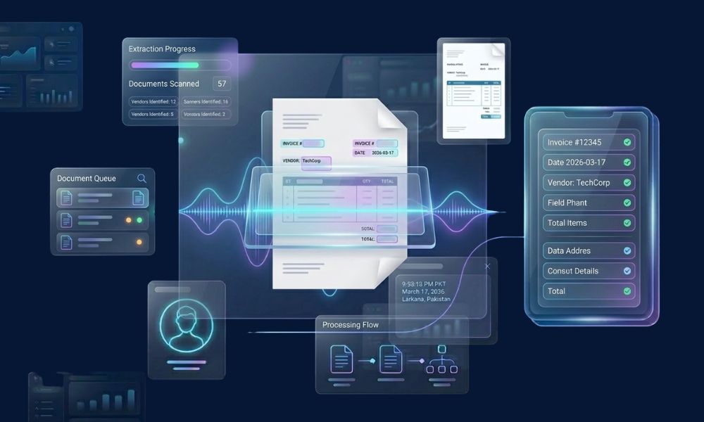 AI document processing extracting data from invoices and contracts