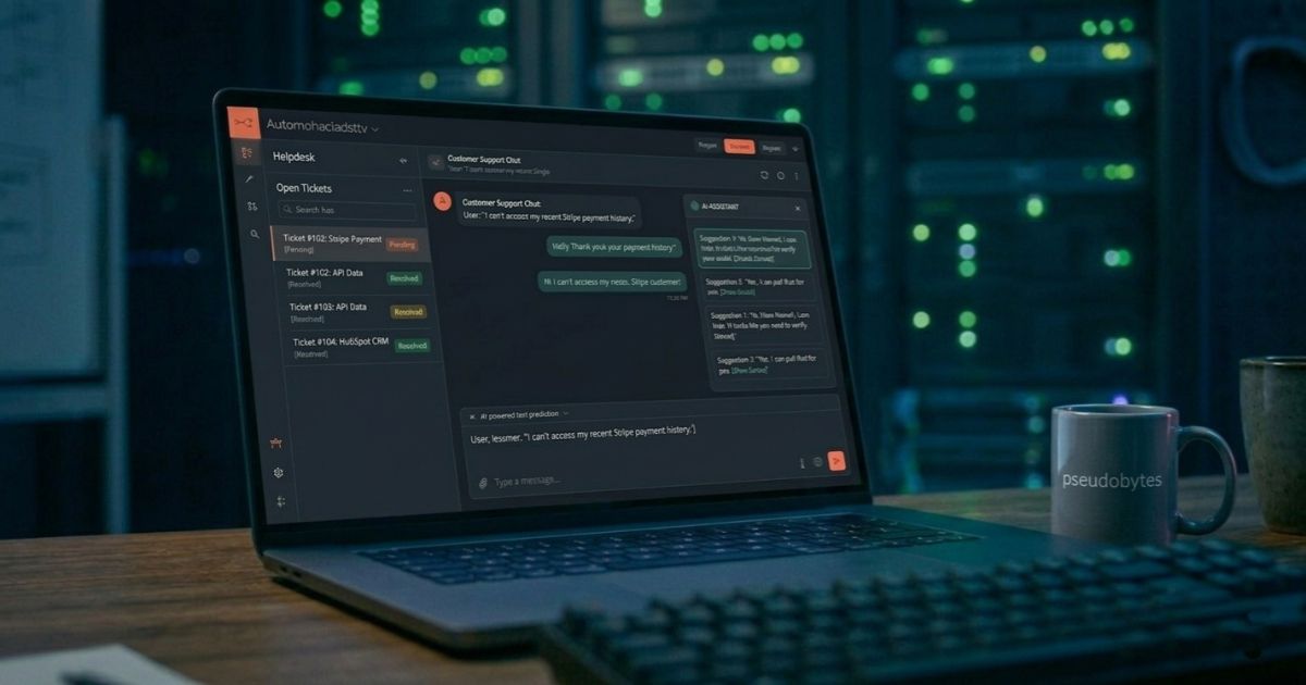 AI-powered customer service handling support tickets and routing