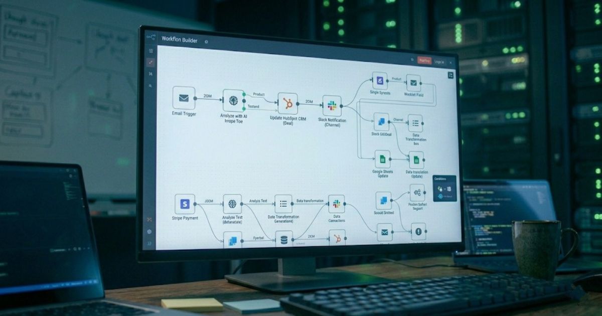 AI workflow orchestration connecting multiple business systems